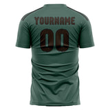 Custom Blue Green Brown Soccer Jersey