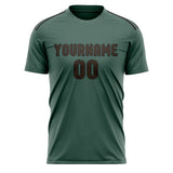 Custom Blue Green Brown Soccer Jersey