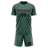 Custom Blue Green Brown Soccer Set