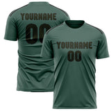 Custom Blue Green Olive Soccer Jersey