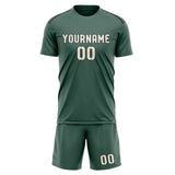 Custom Blue Green Cream Soccer Set