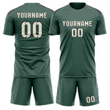 Custom Blue Green Cream Soccer Set