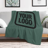 Custom Teal Black Blanket