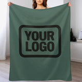 Custom Teal Black Blanket