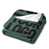 Custom Teal Black Blanket