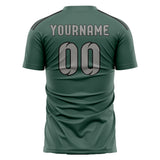 Custom Blue Green Gray Soccer Jersey