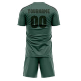 Custom Blue Green Dark Green Soccer Set