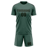 Custom Blue Green Dark Green Soccer Set