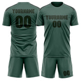 Custom Blue Green Dark Green Soccer Set