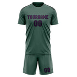 Custom Blue Green Purple Soccer Set