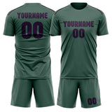 Custom Blue Green Purple Soccer Set