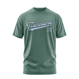 Custom Blue Green Light Blue T-Shirt