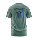 Custom Blue Green Sky Blue T-Shirt