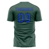 Custom Blue Green Sky Blue Soccer Jersey