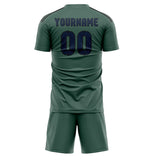 Custom Blue Green Blue Soccer Set