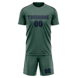 Custom Blue Green Blue Soccer Set