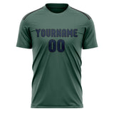 Custom Blue Green Blue Soccer Jersey