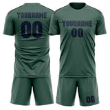 Custom Blue Green Blue Soccer Set