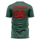 Custom Blue Green Orange Red Soccer Jersey