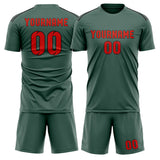 Custom Blue Green Orange Red Soccer Set