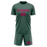 Custom Blue Green Pink Soccer Set