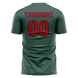 Custom Blue Green Red Soccer Jersey