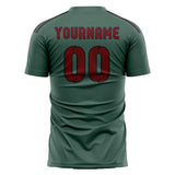 Custom Blue Green Crimson Red Soccer Jersey