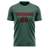 Custom Blue Green Crimson Red Soccer Jersey