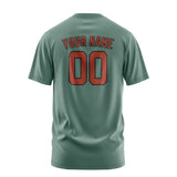 Custom Blue Green Coral Red T-Shirt