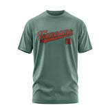 Custom Blue Green Coral Red T-Shirt