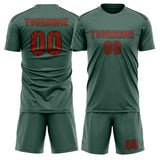 Custom Blue Green Coral Red Soccer Set
