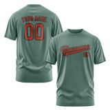 Custom Blue Green Coral Red T-Shirt