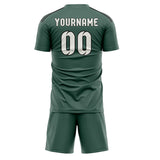 Custom Blue Green White Soccer Set