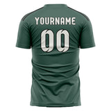 Custom Blue Green White Soccer Jersey