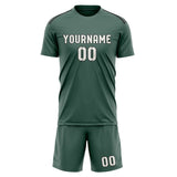 Custom Blue Green White Soccer Set