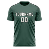 Custom Blue Green White Soccer Jersey