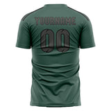Custom Blue Green Dark Grey Soccer Jersey