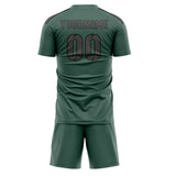 Custom Blue Green Dark Grey Soccer Set