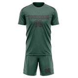 Custom Blue Green Dark Grey Soccer Set