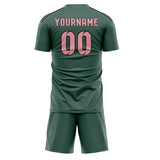 Custom Blue Green Light Pink Soccer Set
