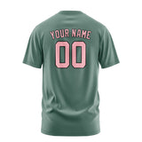Custom Blue Green Light Pink T-Shirt