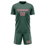 Custom Blue Green Light Pink Soccer Set