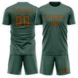 Custom Blue Green Khaki Soccer Set