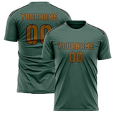 Custom Blue Green Khaki Soccer Jersey