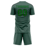 Custom Blue Green Emerald Green Soccer Set