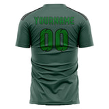 Custom Blue Green Emerald Green Soccer Jersey