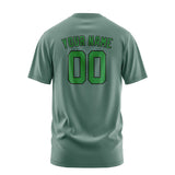 Custom Blue Green Emerald Green T-Shirt