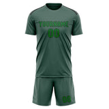 Custom Blue Green Emerald Green Soccer Set