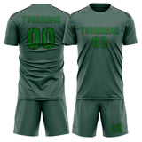 Custom Blue Green Emerald Green Soccer Set