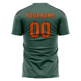 Custom Blue Green Orange Soccer Jersey